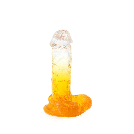 Kiotos Cox Color - Gekleurde Dildo 07 - 18 x 4 cm - Transparant/Geel-Laced-up.nl
