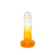 Kiotos Cox Color - Farbiger Dildo 07 - 18 x 4 cm - Transparent/Gelb - Laced-up.nl