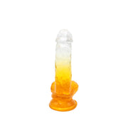 Kiotos Cox Color - Farbiger Dildo 07 - 18 x 4 cm - Transparent/Gelb - Laced-up.nl