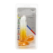 Kiotos Cox Color - Farbiger Dildo 07 - 18 x 4 cm - Transparent/Gelb - Laced-up.nl