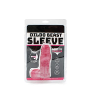 Kiotos Monstar 06 - Penis Sleeve - Penisverlenging - Met Ball Stretcher Opening - Diameter Ø 50 mm - Siliconen - Roze Wit-Laced-up.nl