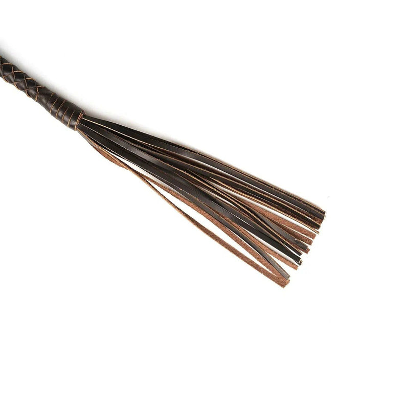 Liebe Seele - The Equestrian Leather Single Tail Whip - Leren Bull Whip-Laced-up.nl