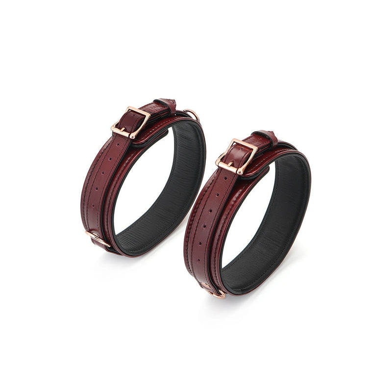 Liebe Seele - Wine Red - Leren Dijboeien Met Rosé Gouden hardware (2 maten beschikbaar) - exclusief En Luxe-Laced-up.nl