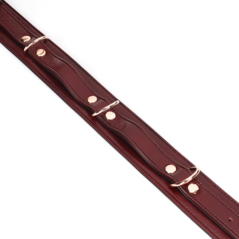 Liebe Seele - Wine Red - Leren Dijboeien Met Rosé Gouden hardware (2 maten beschikbaar) - exclusief En Luxe-Laced-up.nl