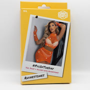 Snapshot - #picoftheday - Visnet Rokje, Topje en Handschoenen met Strass steentjes - One Size - Oranje-laced-up.nl