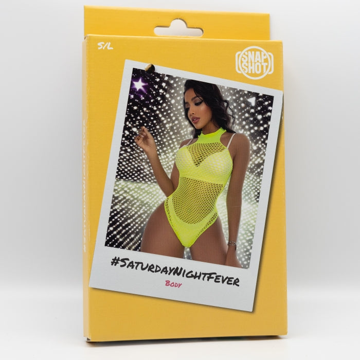 Snapshot - #saturdaynightfever - Visnet Body - One Size - Geel-Erotiekvoordeel.nl