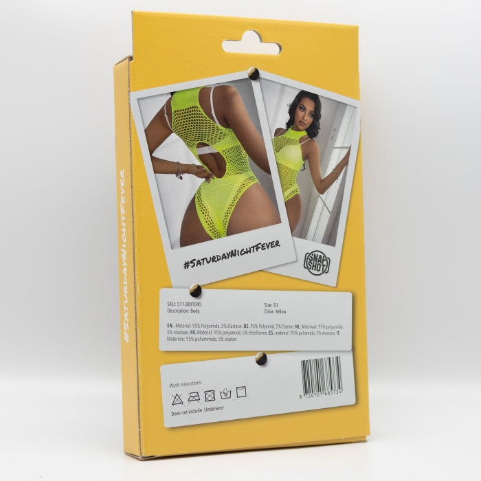 Snapshot - #saturdaynightfever - Visnet Body - One Size - Geel-laced-up.nl