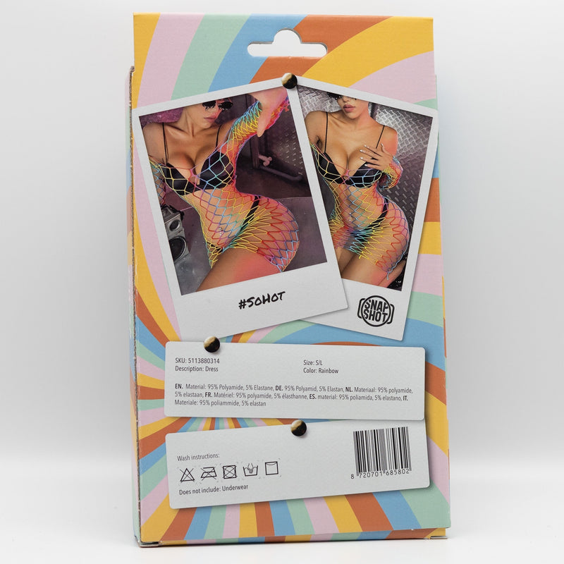 Snapshot - #sohot - Visnet Jurk met Extra Gote Gaten - One Size - Rainbow-laced-up.nl