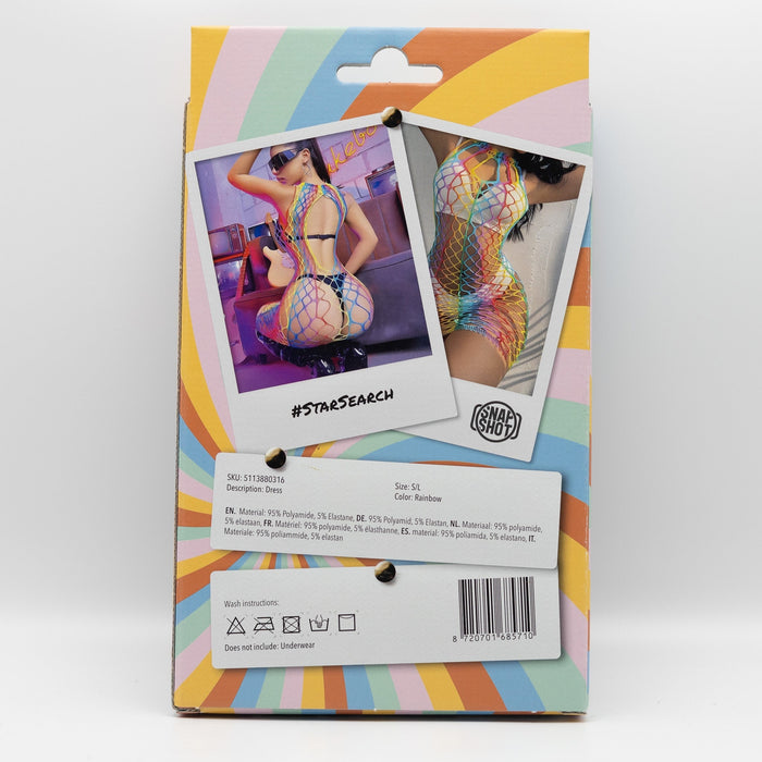 Snapshot - #starsearch - Visnet Jurk - One Size - Rainbow-Erotiekvoordeel.nl