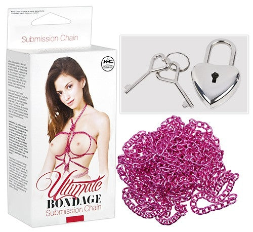 Ultimate Bondage Submission Chain - Bondageketting - 6 meter - Roze - Met slotje-laced-up.nl