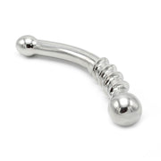 Kiotos - Curve Steel Dildo Twisted - Dildo met Ribbels - RVS-Erotiekvoordeel.nl