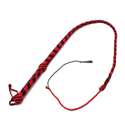 Kiotos - Nylon Bullwhip - Zwart/Rood - 120 cm-laced-up.nl
