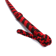 Kiotos - Nylon Bullwhip - Zwart/Rood - 120 cm-laced-up.nl