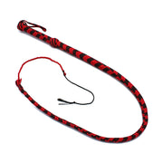 Kiotos - Nylon Bullwhip - Zwart/Rood - 120 cm-laced-up.nl