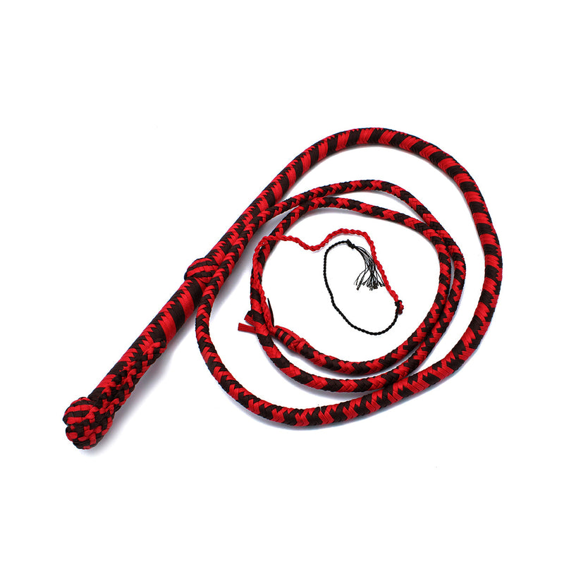 Kiotos - Nylon Bullwhip - Zwart/Rood - 270 cm-laced-up.nl