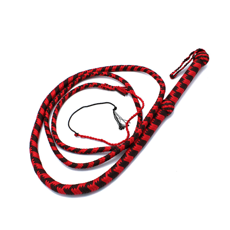 Kiotos - Nylon Bullwhip - Zwart/Rood - 270 cm-laced-up.nl