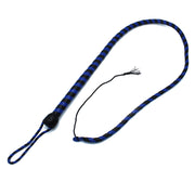 Kiotos - Lederen Single Tail Zweep - Zwart/Blauw - 140 cm-laced-up.nl