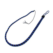 Kiotos - Lederen Single Tail Zweep - Zwart/Blauw - 140 cm-laced-up.nl