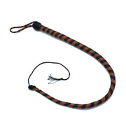 Kiotos - Lederen Single Tail Zweep - Zwart/Bruin - 90 cm-laced-up.nl
