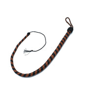 Kiotos - Lederen Single Tail Zweep - Zwart/Bruin - 90 cm-laced-up.nl