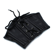 Kiotos - Zwart Lederen Lace-Up Corset Collar-laced-up.nl