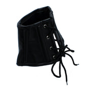 Kiotos - Zwart Lederen Lace-Up Corset Collar-laced-up.nl