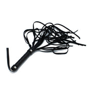 Kiotos - Zwarte Lederen Flogger met Gevlochten Handvat-laced-up.nl