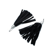 Kiotos - Zwart Lederen Mini Flogger Zweep Hangers-laced-up.nl