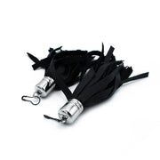 Kiotos - Zwart Lederen Mini Flogger Zweep Hangers-laced-up.nl