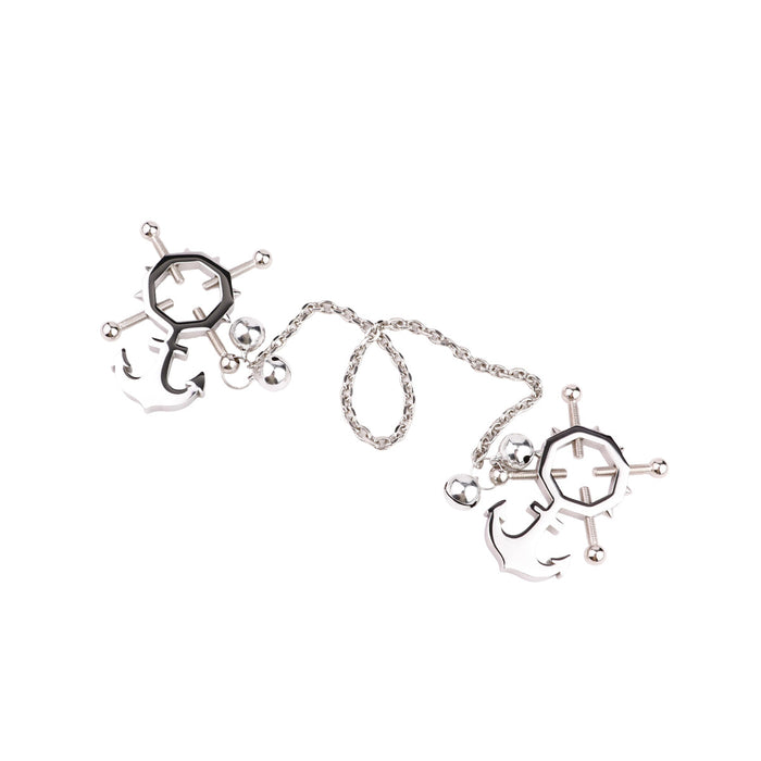 Kiotos - Verstelbare Tepelklemmen met Anker Hangertjes en Ketting-Erotiekvoordeel.nl