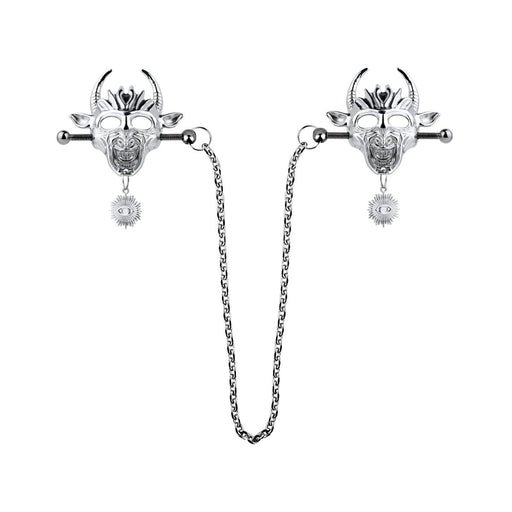 Kiotos - Demonic Mask met Hanger - Tepelklemmen met ketting-Erotiekvoordeel.nl