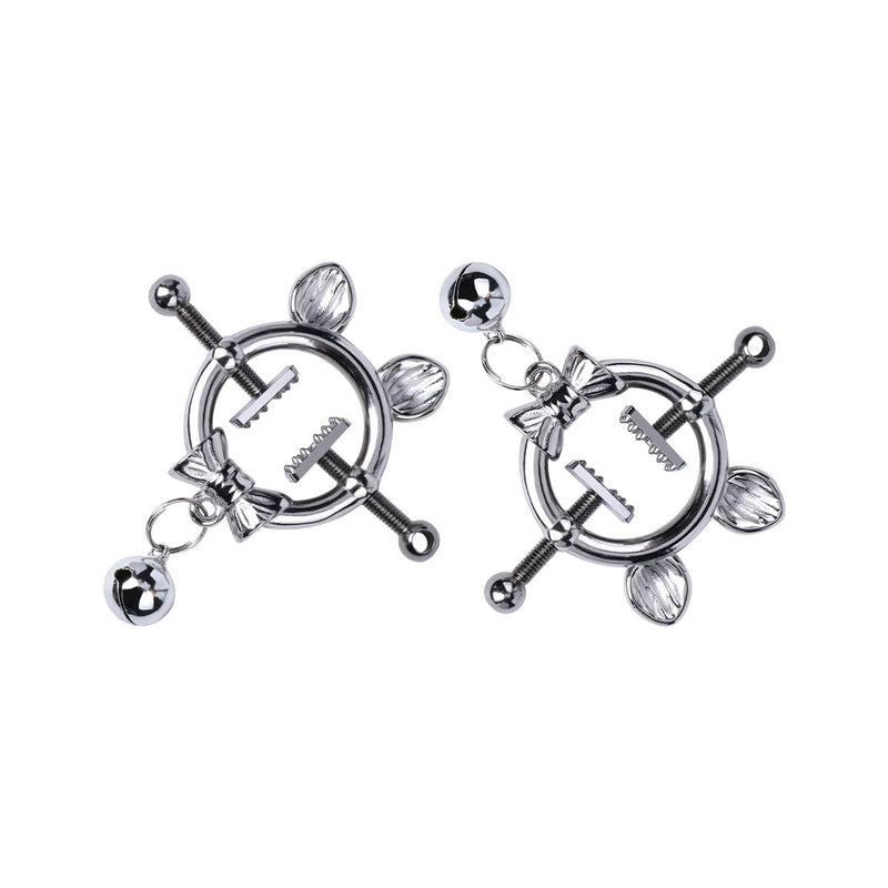 Kiotos - Kittenoortjes met Strik en Belletje - Tepelklemmen met ketting-laced-up.nl