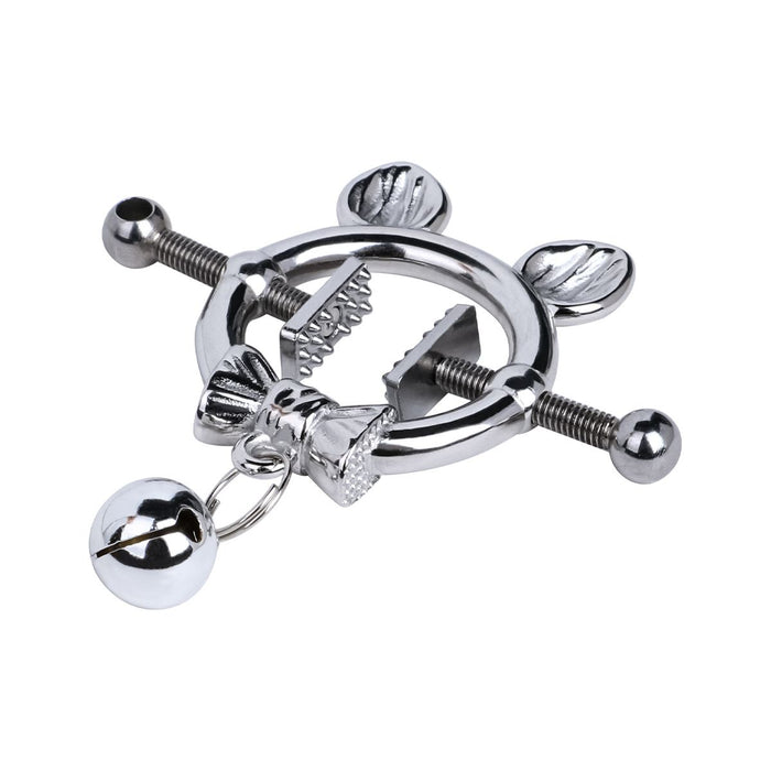 Kiotos - Kittenoortjes met Strik en Belletje - Tepelklemmen met ketting-Erotiekvoordeel.nl