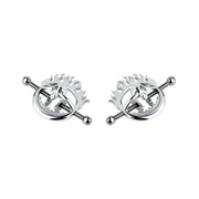 Kiotos - Flaming Skull - Tepelklemmen met ketting-laced-up.nl