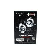 Kiotos - Flaming Skull - Tepelklemmen met ketting-laced-up.nl