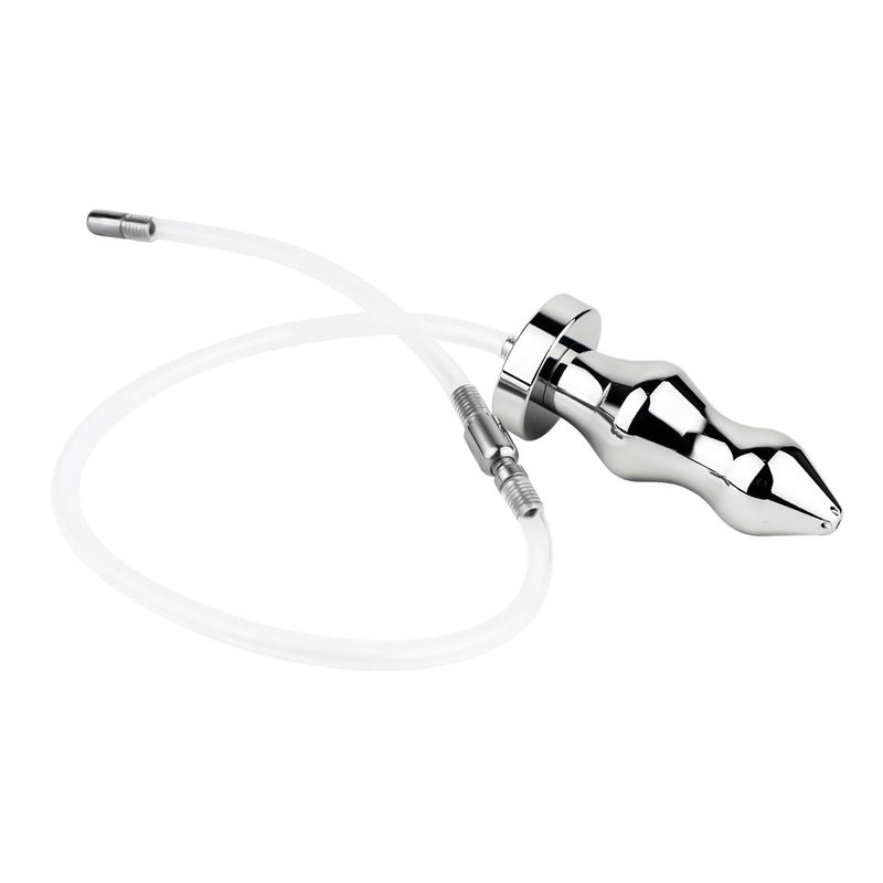 Kiotos - Holle Penisplug - Holle Dilator - Met Holle Geribbelde Buttplug - Ass Lock - RVS-laced-up.nl