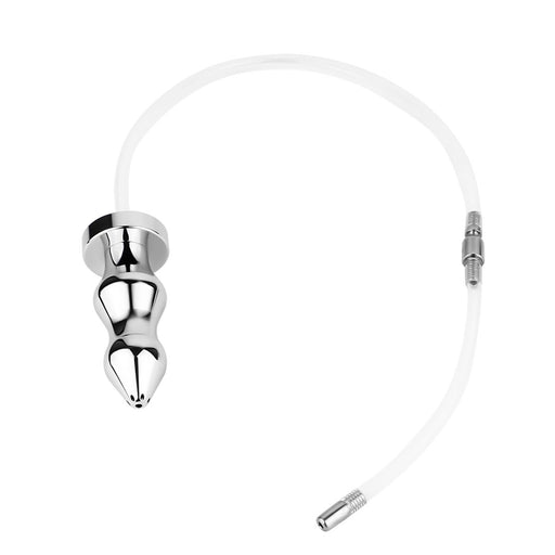 Kiotos - Holle Penisplug - Holle Dilator - Met Holle Geribbelde Buttplug - Ass Lock - RVS-Erotiekvoordeel.nl