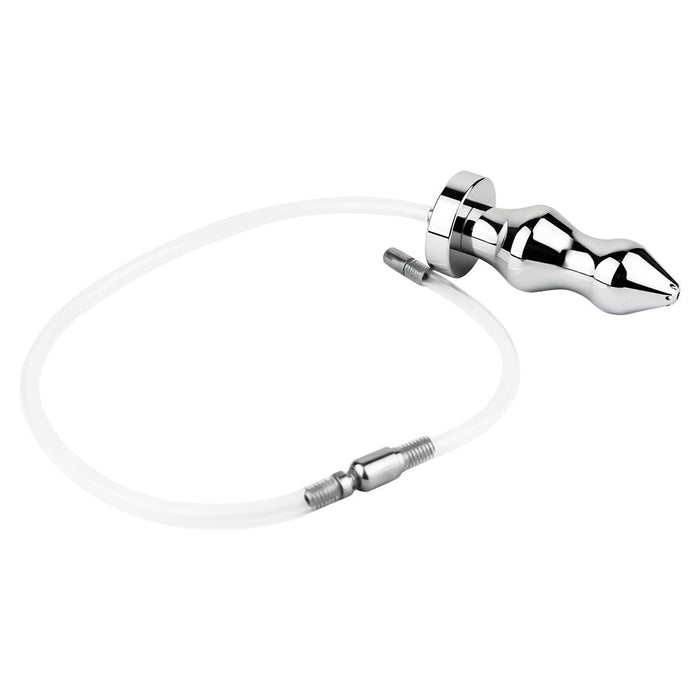 Kiotos - Holle Penisplug - Holle Dilator - Met Holle Geribbelde Buttplug - Ass Lock - RVS-Erotiekvoordeel.nl