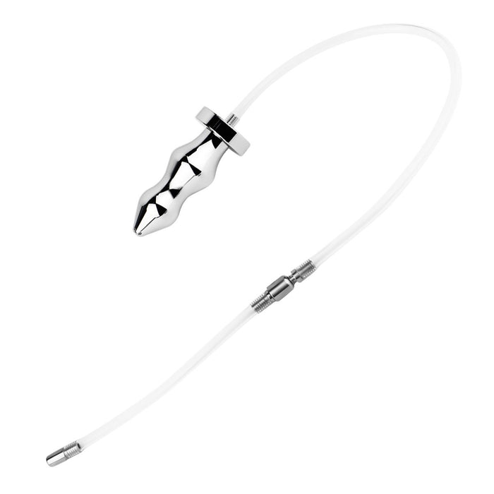 Kiotos - Holle Penisplug - Holle Dilator - Met Holle Geribbelde Buttplug - Ass Lock - RVS-Erotiekvoordeel.nl