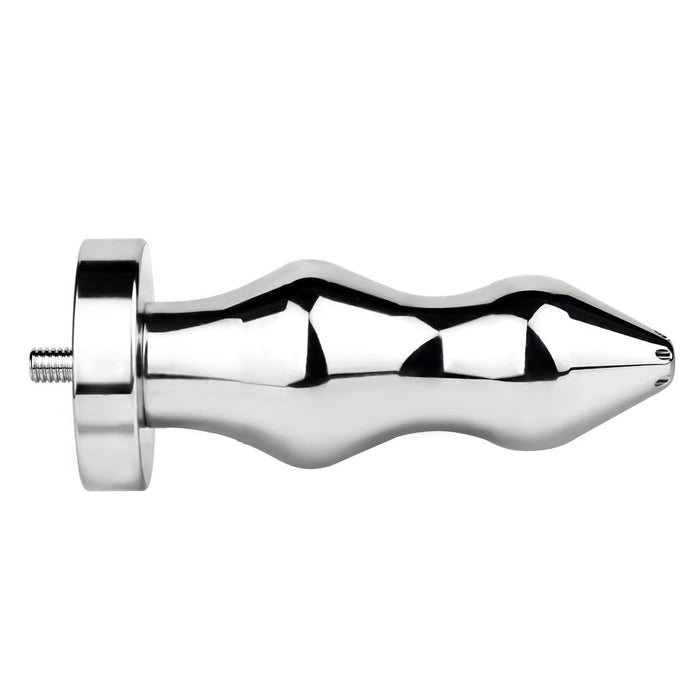 Kiotos - Holle Penisplug - Holle Dilator - Met Holle Geribbelde Buttplug - Ass Lock - RVS-Erotiekvoordeel.nl