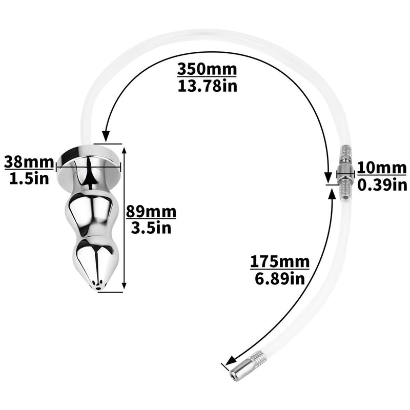 Kiotos - Holle Penisplug - Holle Dilator - Met Holle Geribbelde Buttplug - Ass Lock - RVS-laced-up.nl