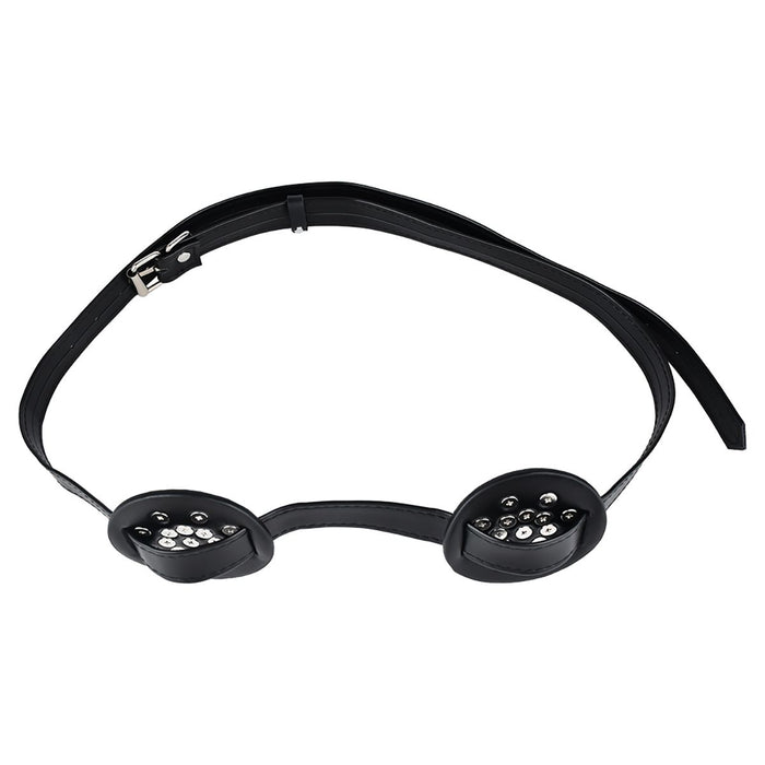 Kiotos - PU-lederen borstenharnasje met ronde noppen-Erotiekvoordeel.nl