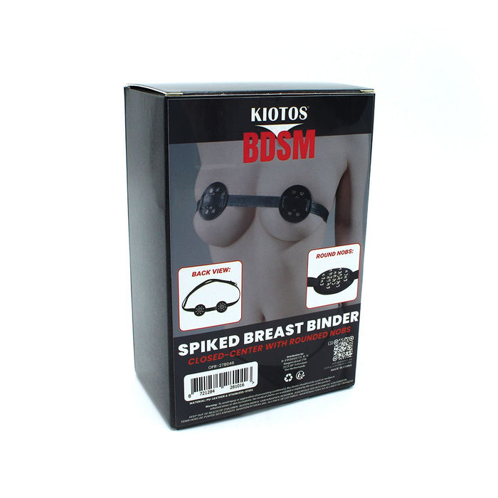 Kiotos - PU-lederen borstenharnasje met ronde noppen-Erotiekvoordeel.nl