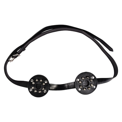 Kiotos - PU-lederen borstenharnasje met open tepels en scherpe spikes-Erotiekvoordeel.nl