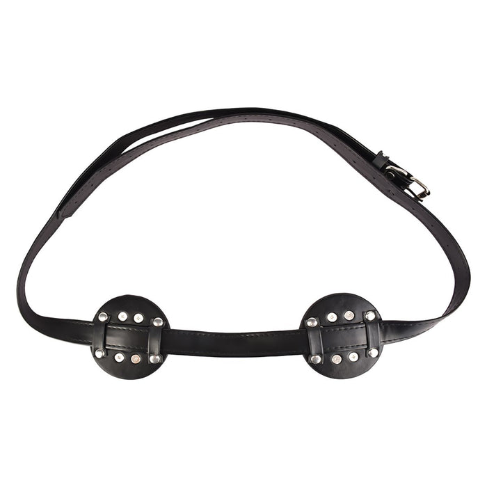 Kiotos - PU-lederen borstenharnasje met open tepels en scherpe spikes-Erotiekvoordeel.nl