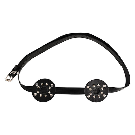 Kiotos - PU-lederen borstenharnasje met open tepels en ronde noppen-Erotiekvoordeel.nl