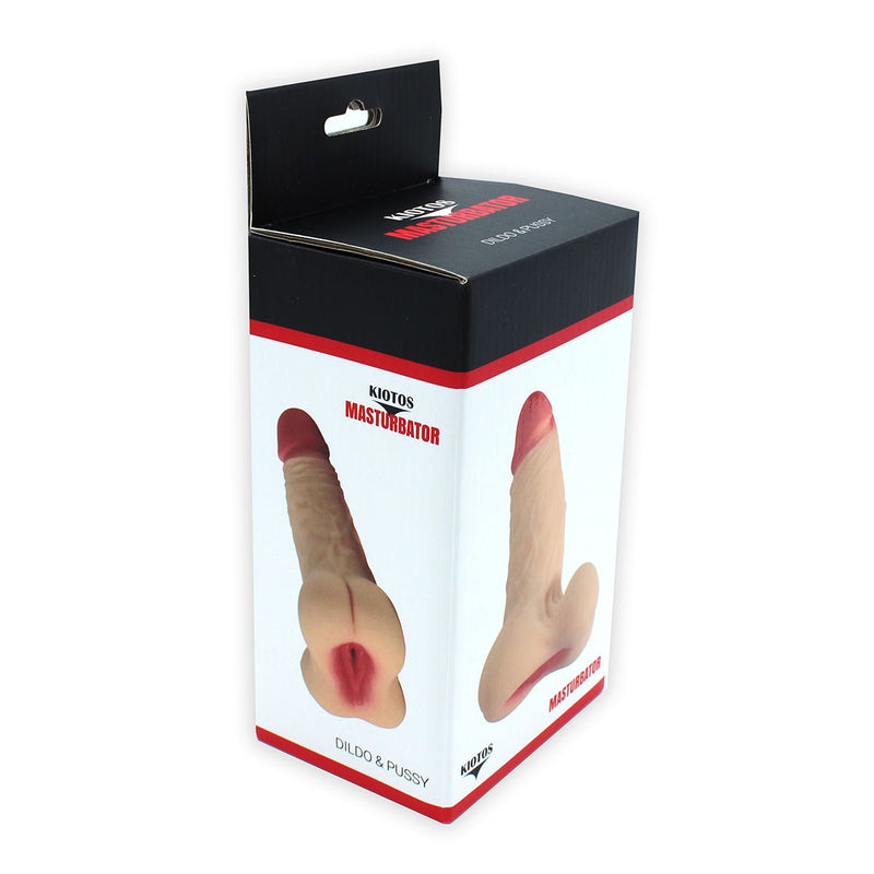 Kiotos - Masturbator Pussy en Dildo - 2-in-1 - Nr. 21 - TPE - Lichte Huidskleur-laced-up.nl