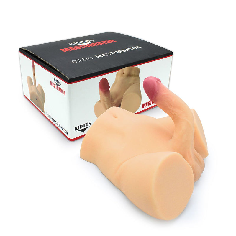 Kiotos - Masturbator Plus Dildo - Nr. 22 - TPE - Lichte Huidskleur-laced-up.nl