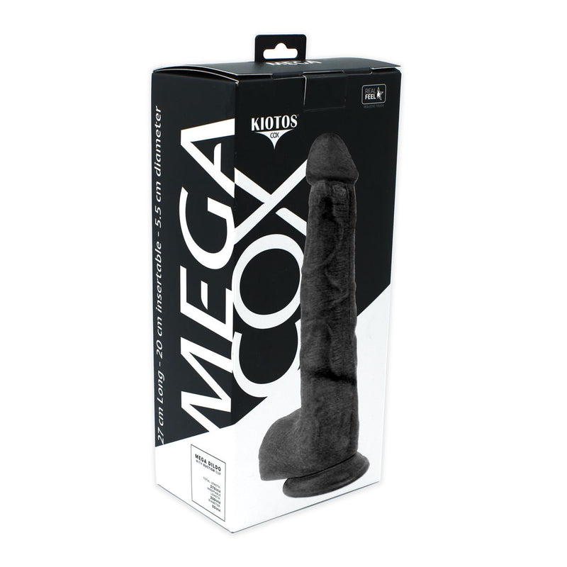 Kiotos Cox Mega Dildo Nr. 7 - 27 x 5.5 cm - Zwart-laced-up.nl