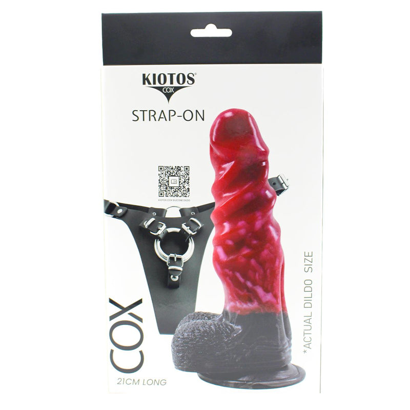 Kiotos COX - Strap-On Set with Monstar Dildo Nr. 74 - Zwart/Rood-Erotiekvoordeel.nl